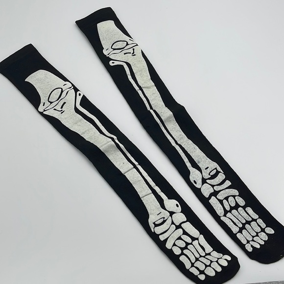 Source Unknown Other - Halloween Bones Socks One Size